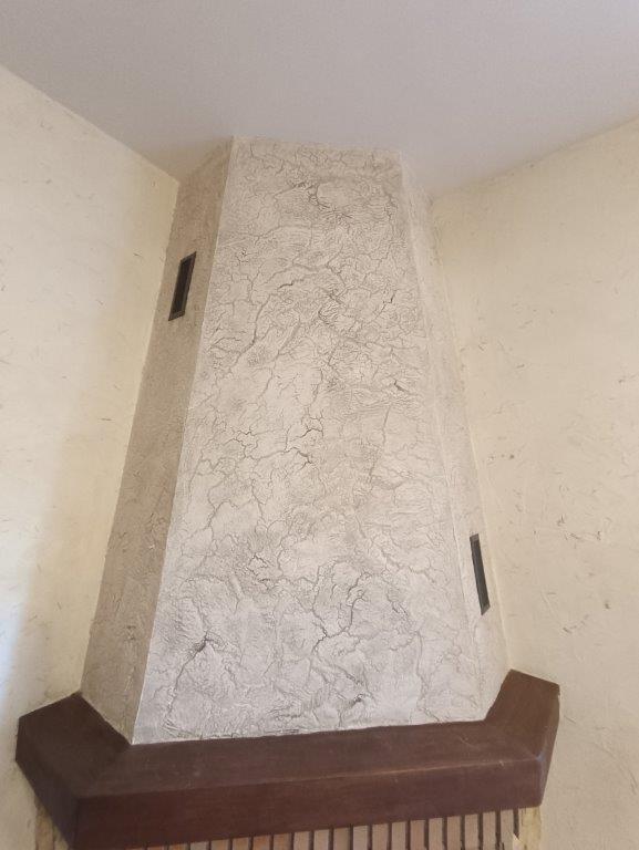 Tiro de chimenea antes de acabado