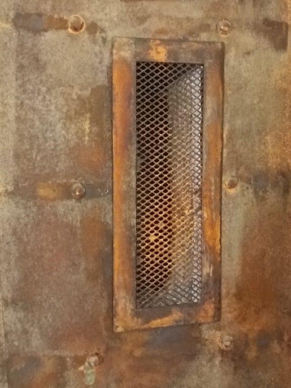 Rejilla de chimenea en efecto óxido